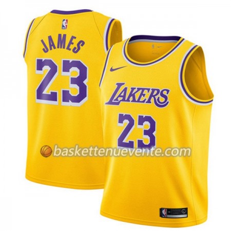 Maillot Basket Los Angeles Lakers Lebron James 23 2018-19 Nike Gris Swingman - Homme